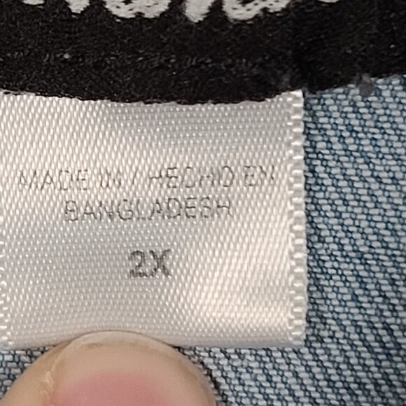 Simply Emma Women's Light Blue Jean Jacket Size 2X - Picture 6 of 14